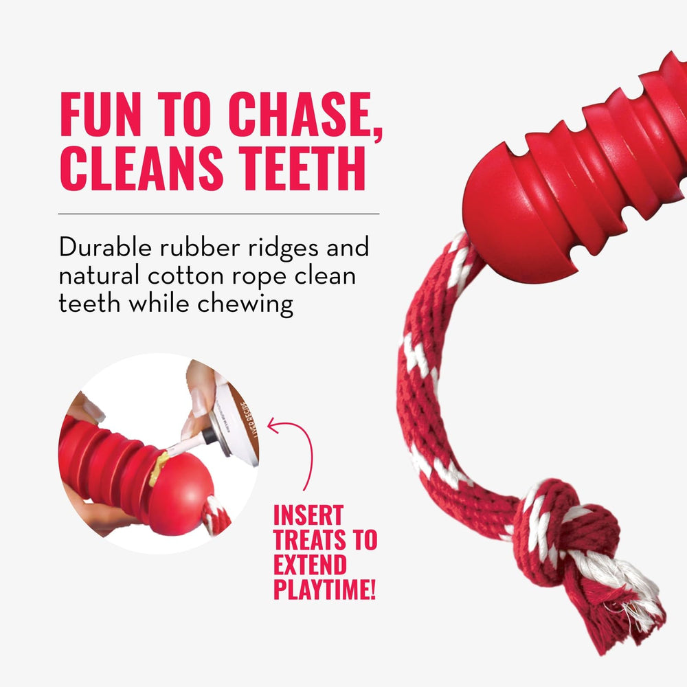 KONG Dental avec corde, usage quotidien pour chiens moyens.
