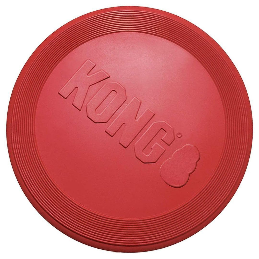 KONG disque caoutchouc rouge avec prise facile en intérieur