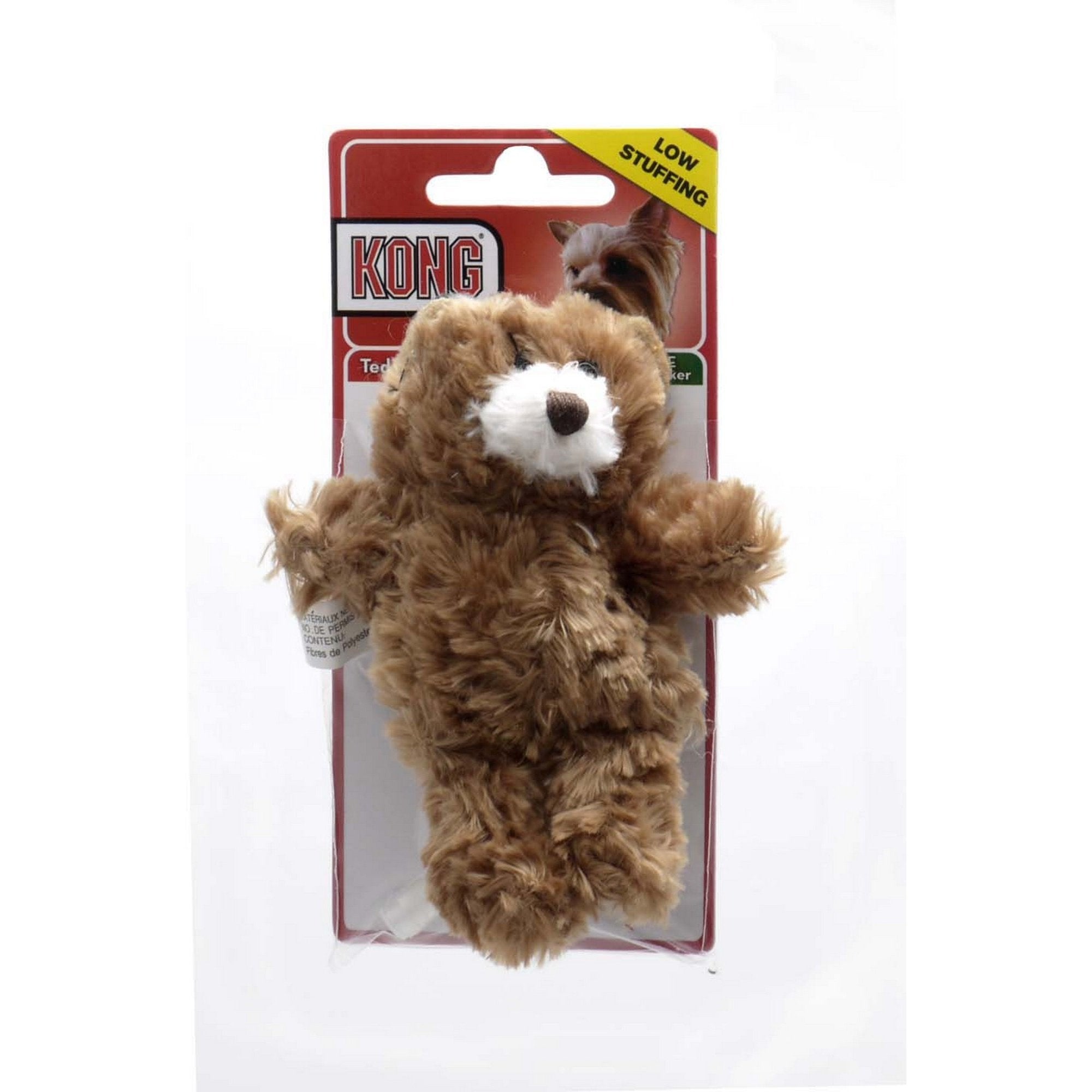 KONG Duckie: détail du couineur remplaçable, pour prolonger l'amusement du chien.