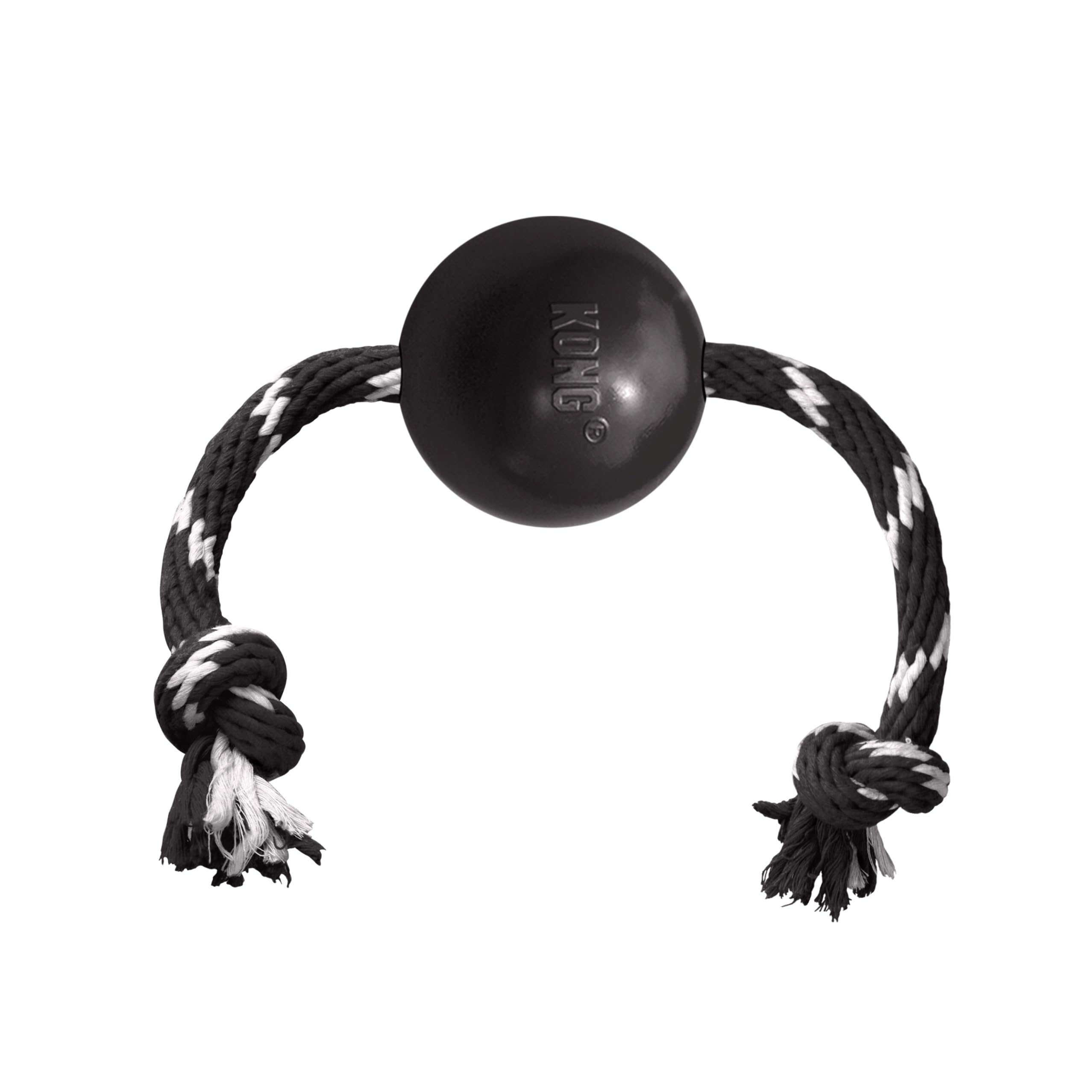 KONG Extreme balle avec corde idéale pour grands chiens lors du lancer.