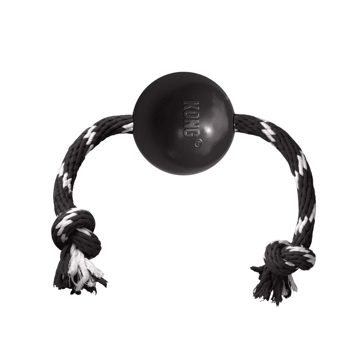 KONG Extreme balle avec corde idéale pour grands chiens lors du lancer.