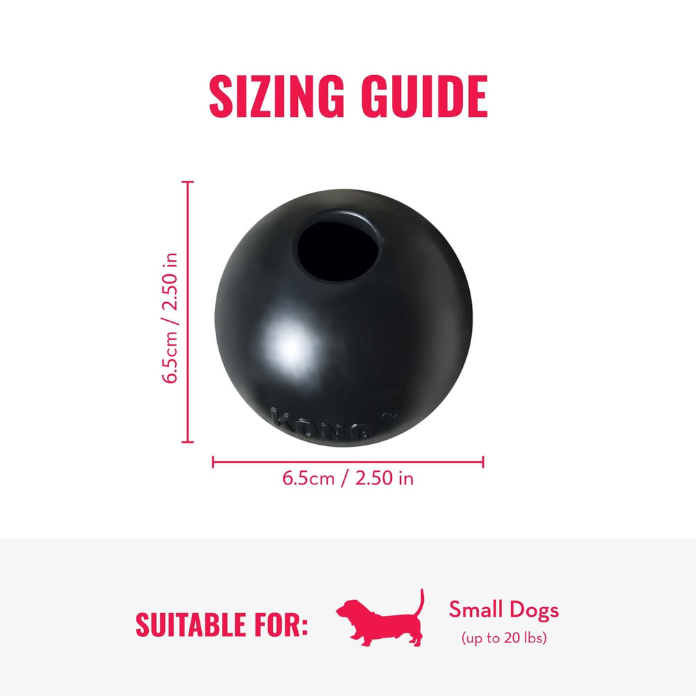 Balle KONG Extreme noire, parfaite pour sorties en extérieur.