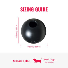 Balle KONG Extreme noire, parfaite pour sorties en extérieur.