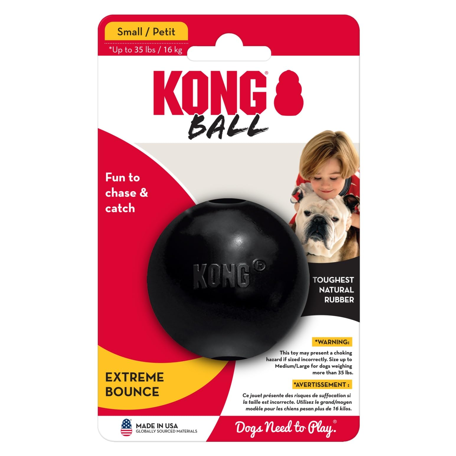 Balle KONG Extreme pour l’entraînement quotidien, durable et polyvalente.