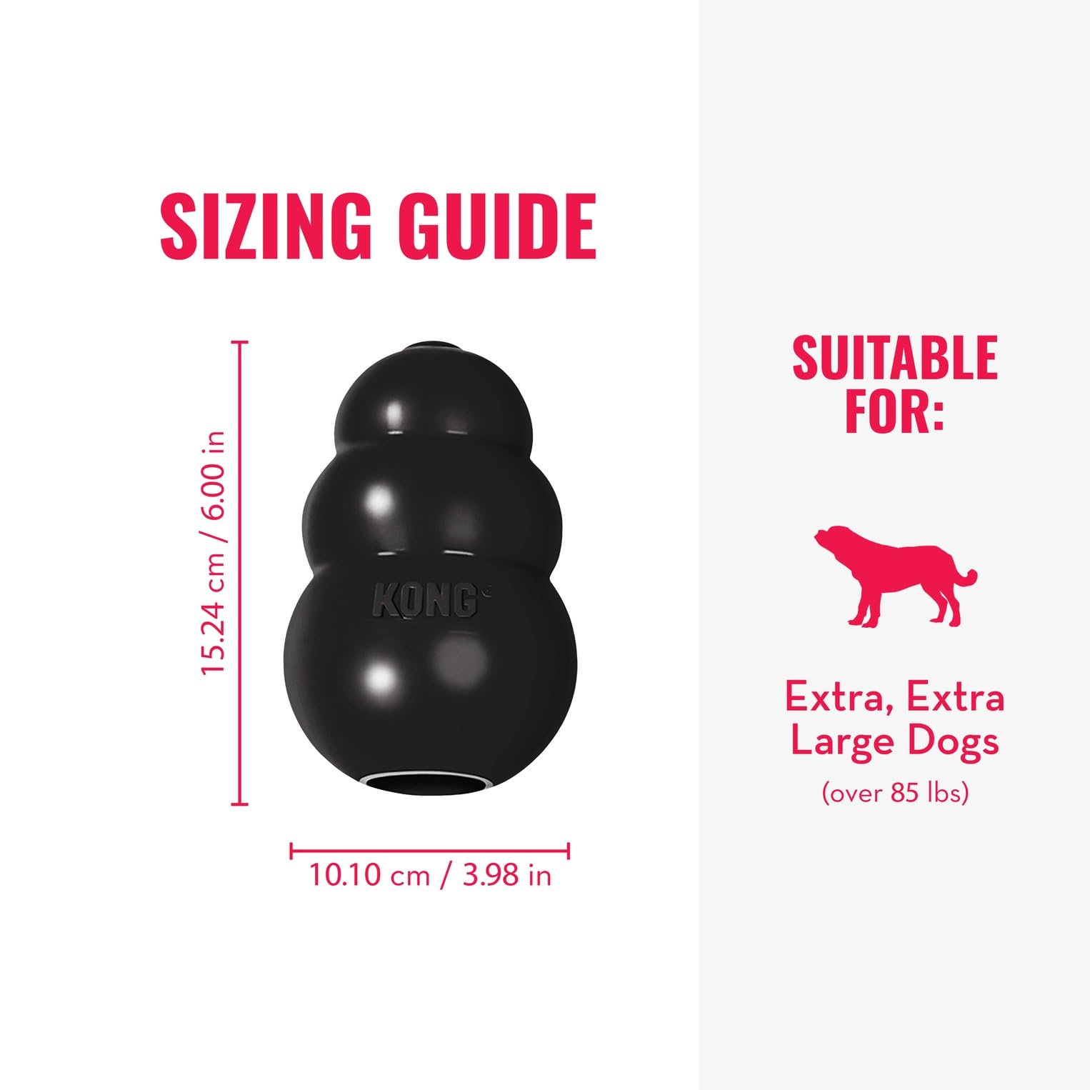 Caoutchouc naturel durable, formule Extreme, idéal pour mâcheurs puissants.