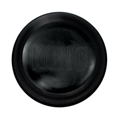 KONG Extreme disque chien en action, idéal pour dépenser l'énergie en plein air.