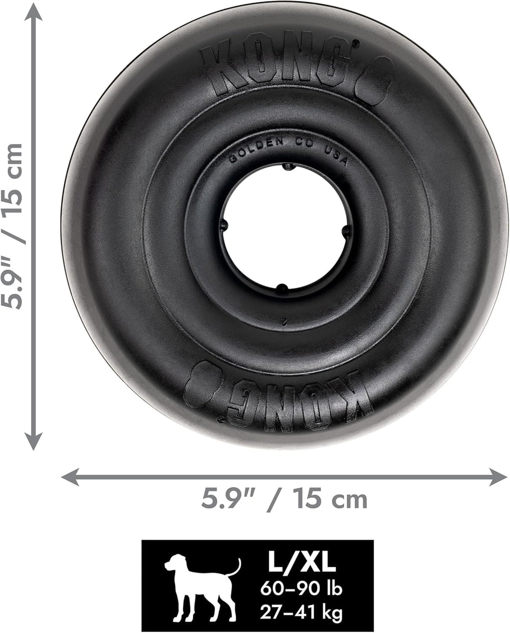 KONG Extreme Donut soutient les dents et gencives lors du mâchage.