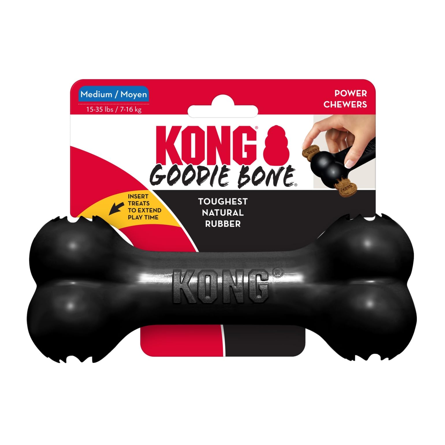 KONG Extreme Goodie Bone, outil durable pour chien moyen.