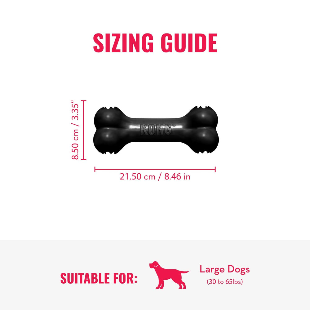KONG Extreme Goodie Bone prêt à être farci avec croquettes ou friandises.
