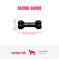 KONG Extreme Goodie Bone prêt à être farci avec croquettes ou friandises.