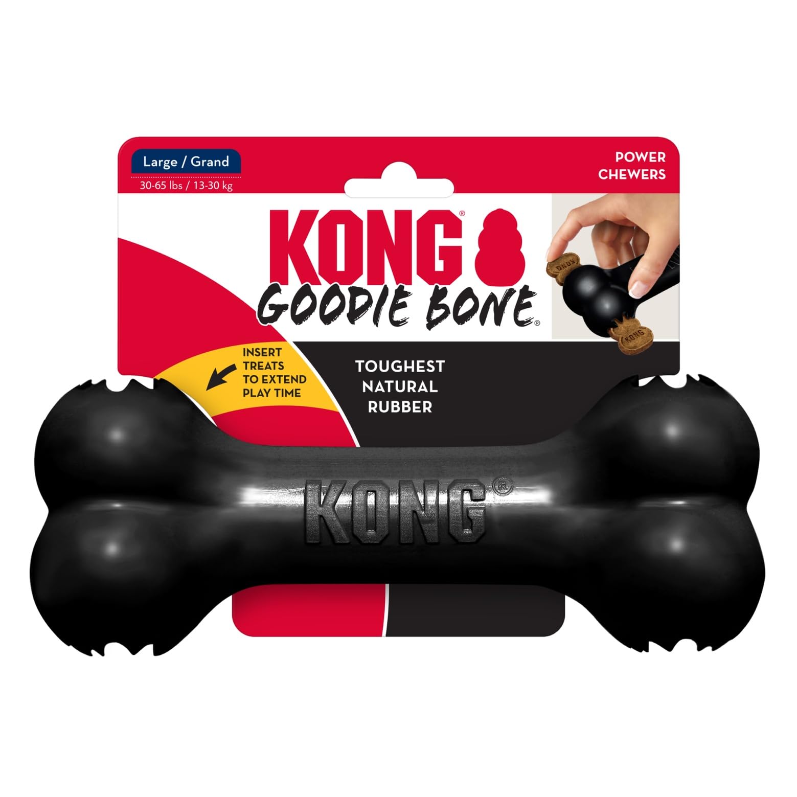 KONG Extreme Goodie Bone d’intérieur, jouet interactif et sécurisé pendant le jeu.