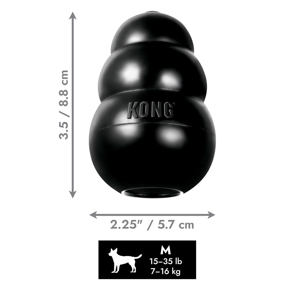 KONG Extreme - rebond noir, durabilité élevée pour sessions de mastication prolongées.