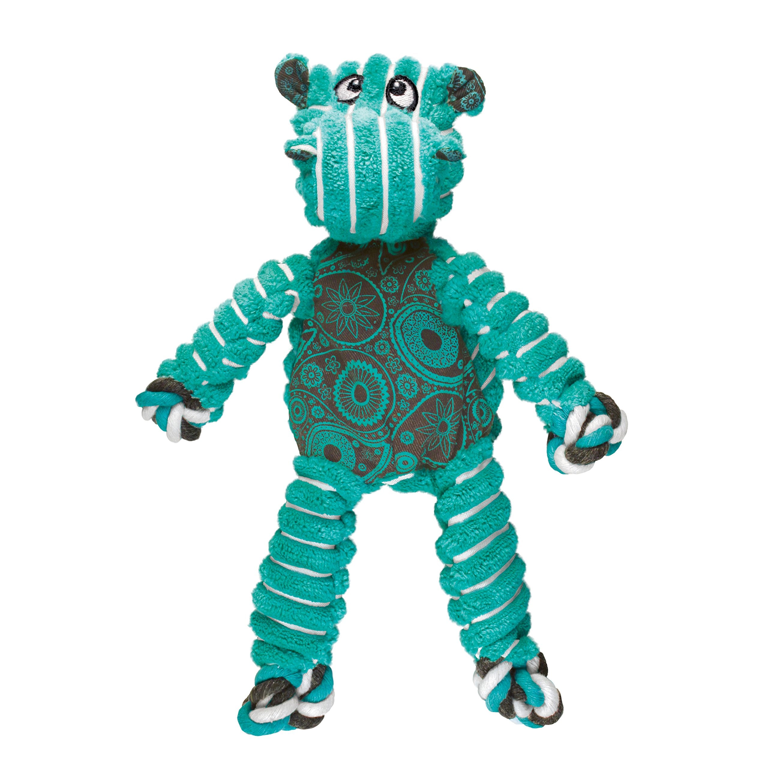 KONG Floppy Knots au design hippo, parfait pour jeux de tir et câlins.
