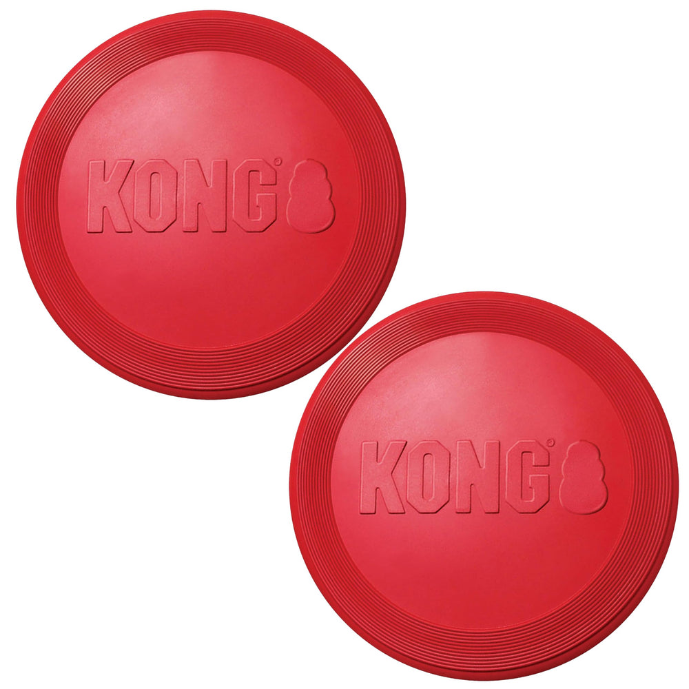 KONG Flyer disc-volant en caoutchouc naturel pour jeux extérieurs sûrs.