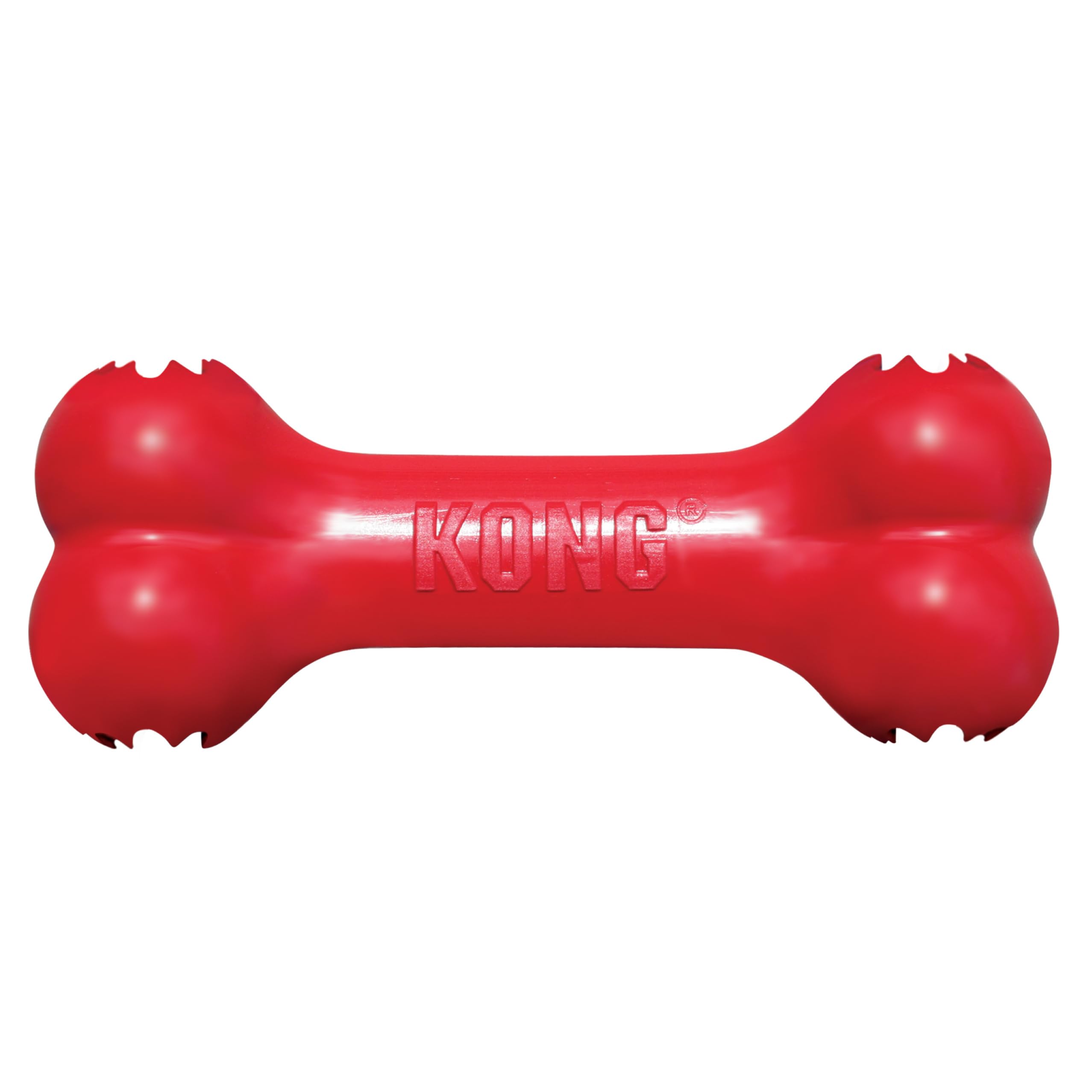 KONG Goodie Bone os caoutchouc naturel rouge pour chiens de grande taille, stimulation mentale.