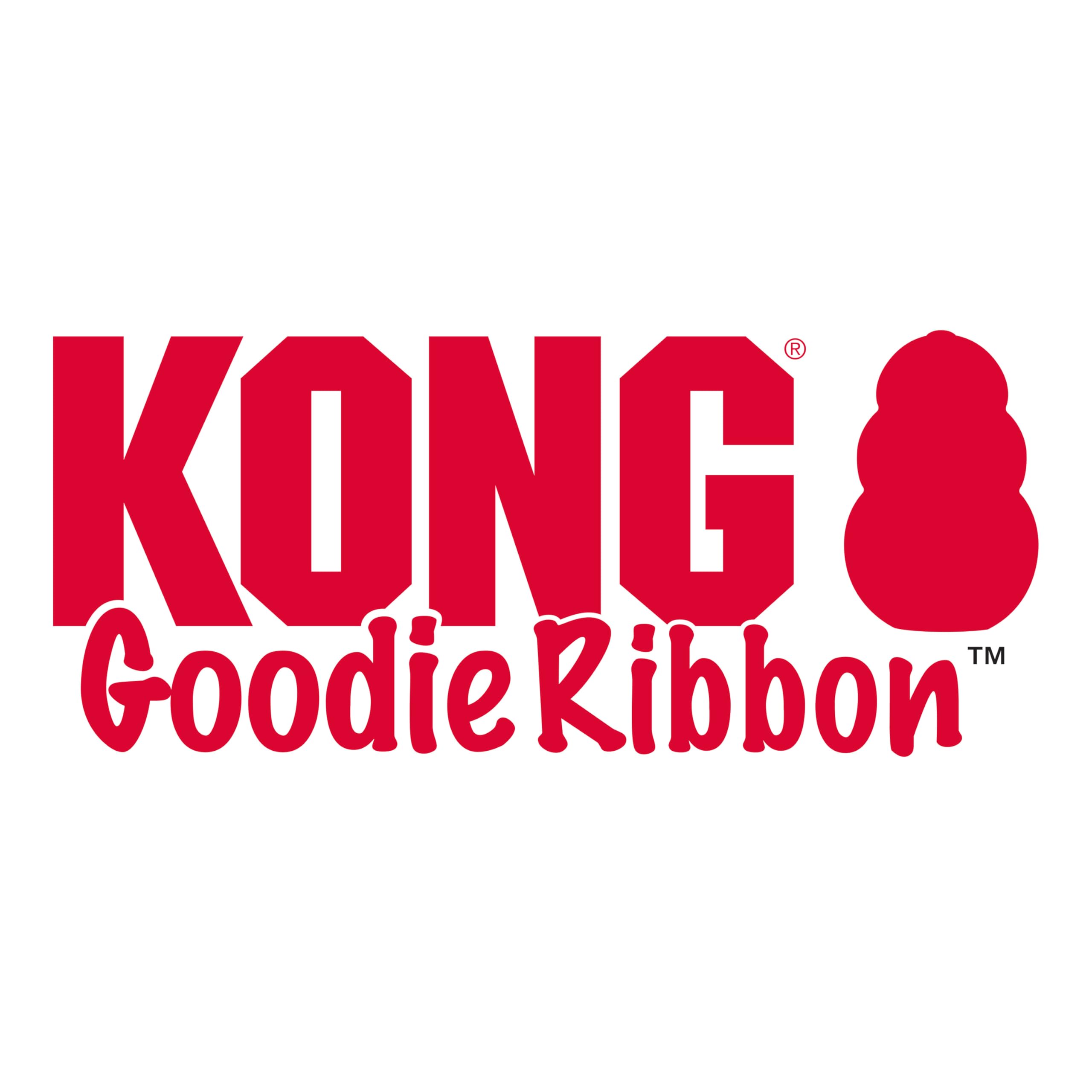 KONG Goodie Ribbon, caoutchouc naturel durable, protège les dents lors du jeu.