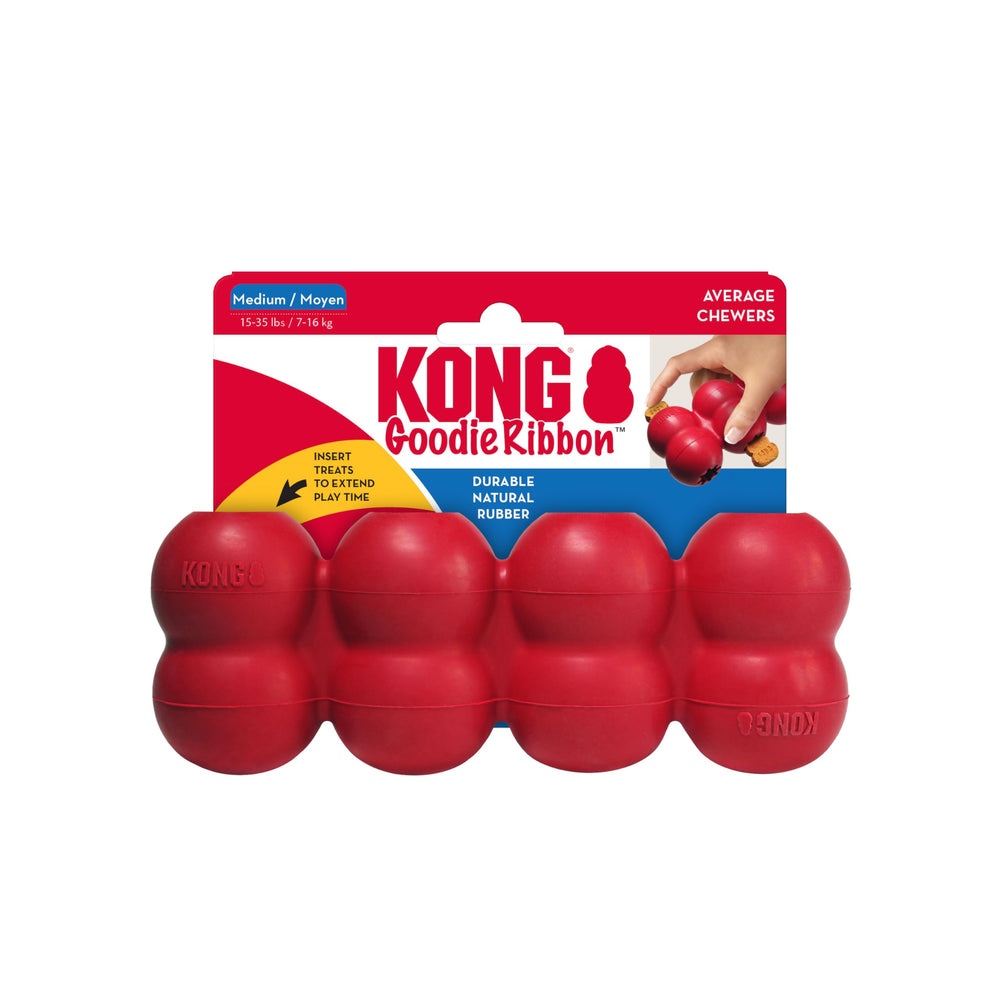 KONG Goodie Ribbon, os en forme, pour chiens de taille moyenne et morsures sûres.