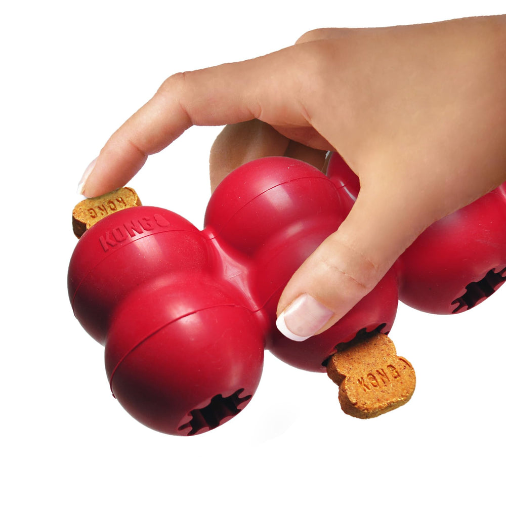 KONG Goodie Ribbon, remplissage facile avec friandises pour sessions d'enrichissement.