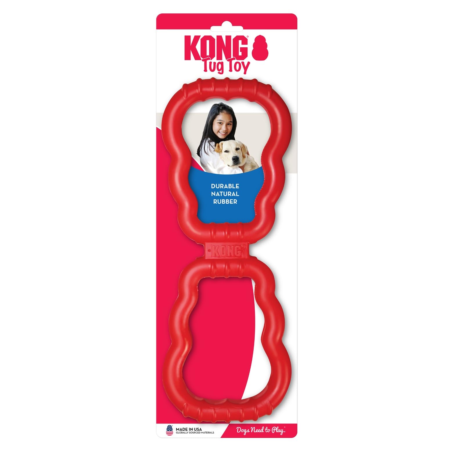 Jouet KONG de traction – garantie satisfaction et supervision recommandée.