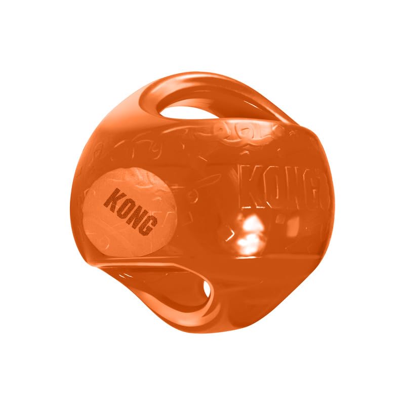 KONG Jumbler Ball: matériau durable résistant aux jeux intenses et mordillements.