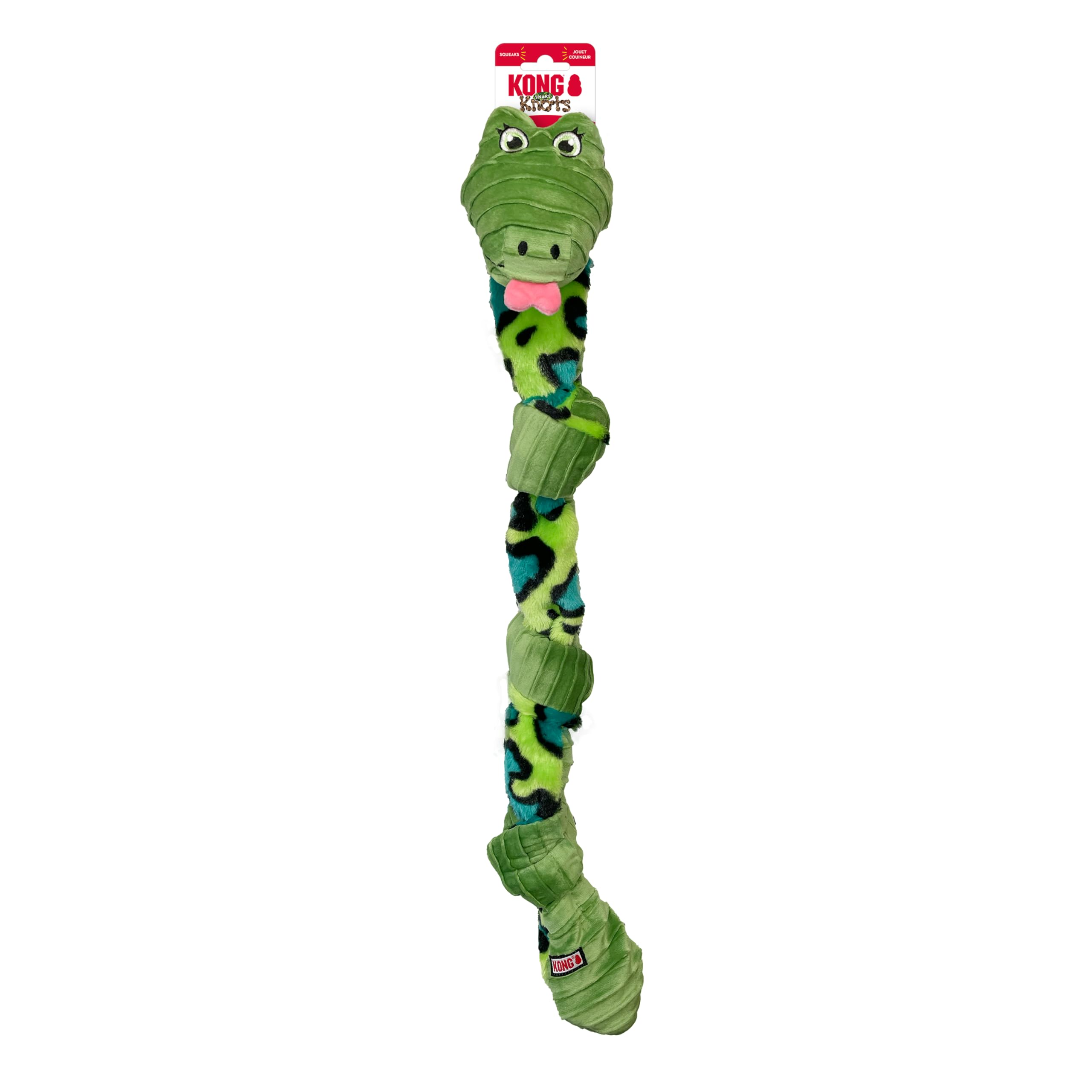 KONG Knots Snake 24po, longue longueur facilitant tirage et jeux actifs.