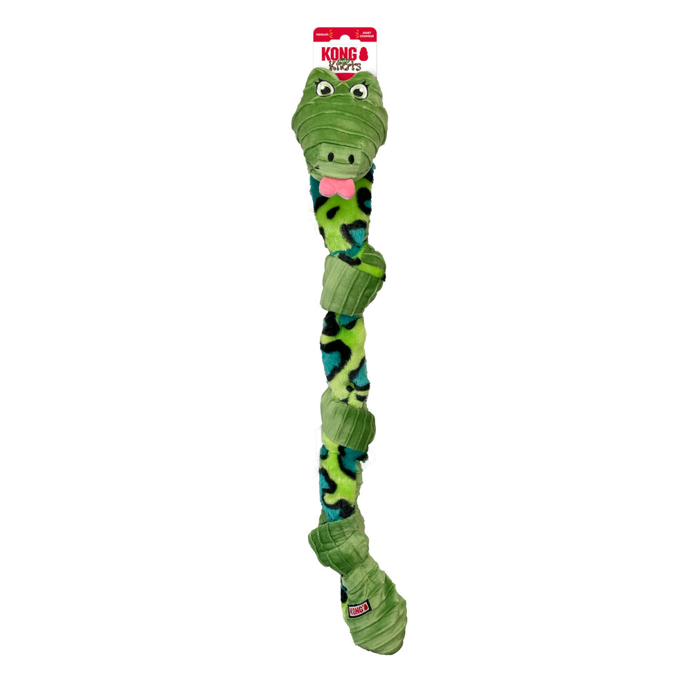 KONG Knots Snake 24po, longue longueur facilitant tirage et jeux actifs.
