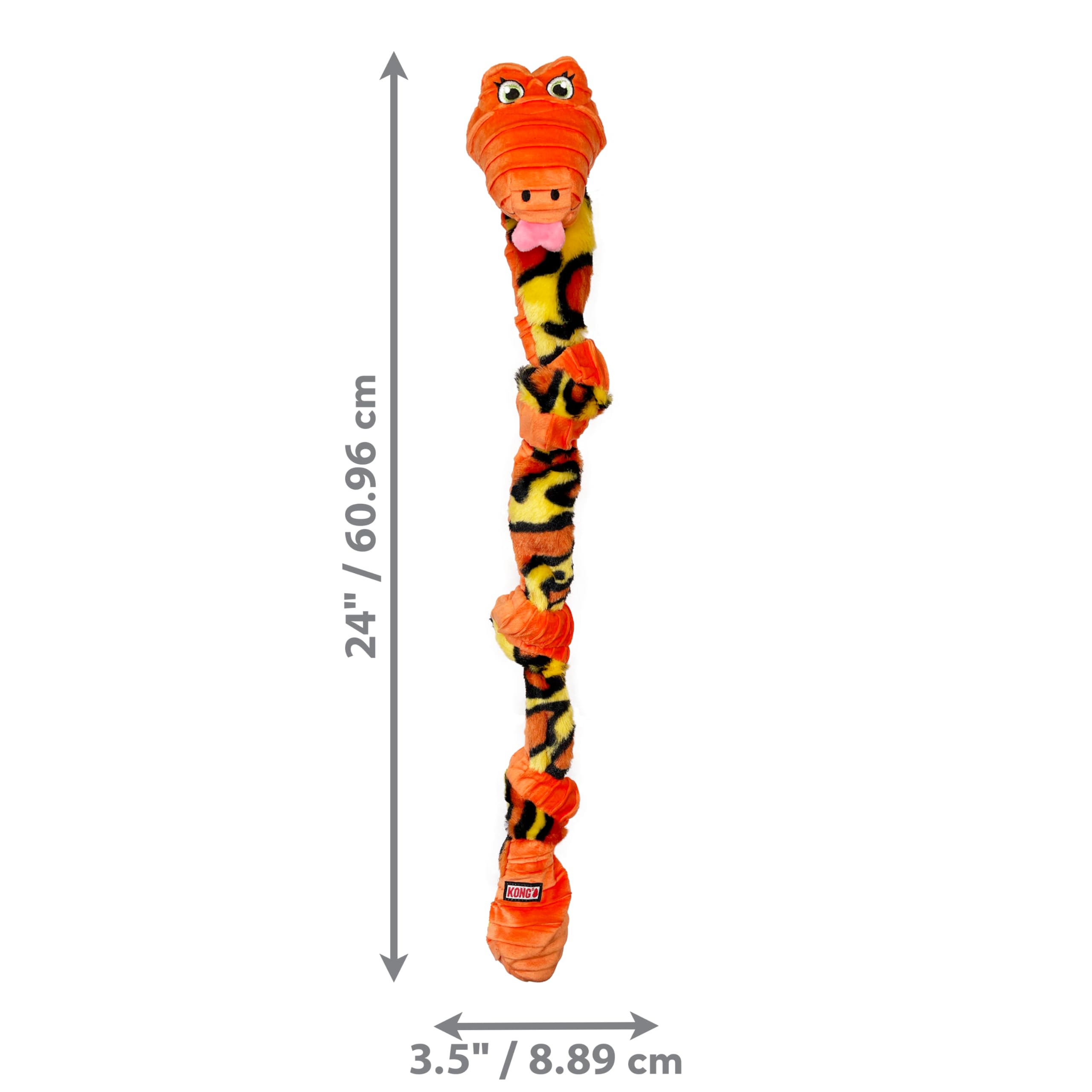 KONG Knots Snake 24po, matière extérieure douce pour le toucher agréable.