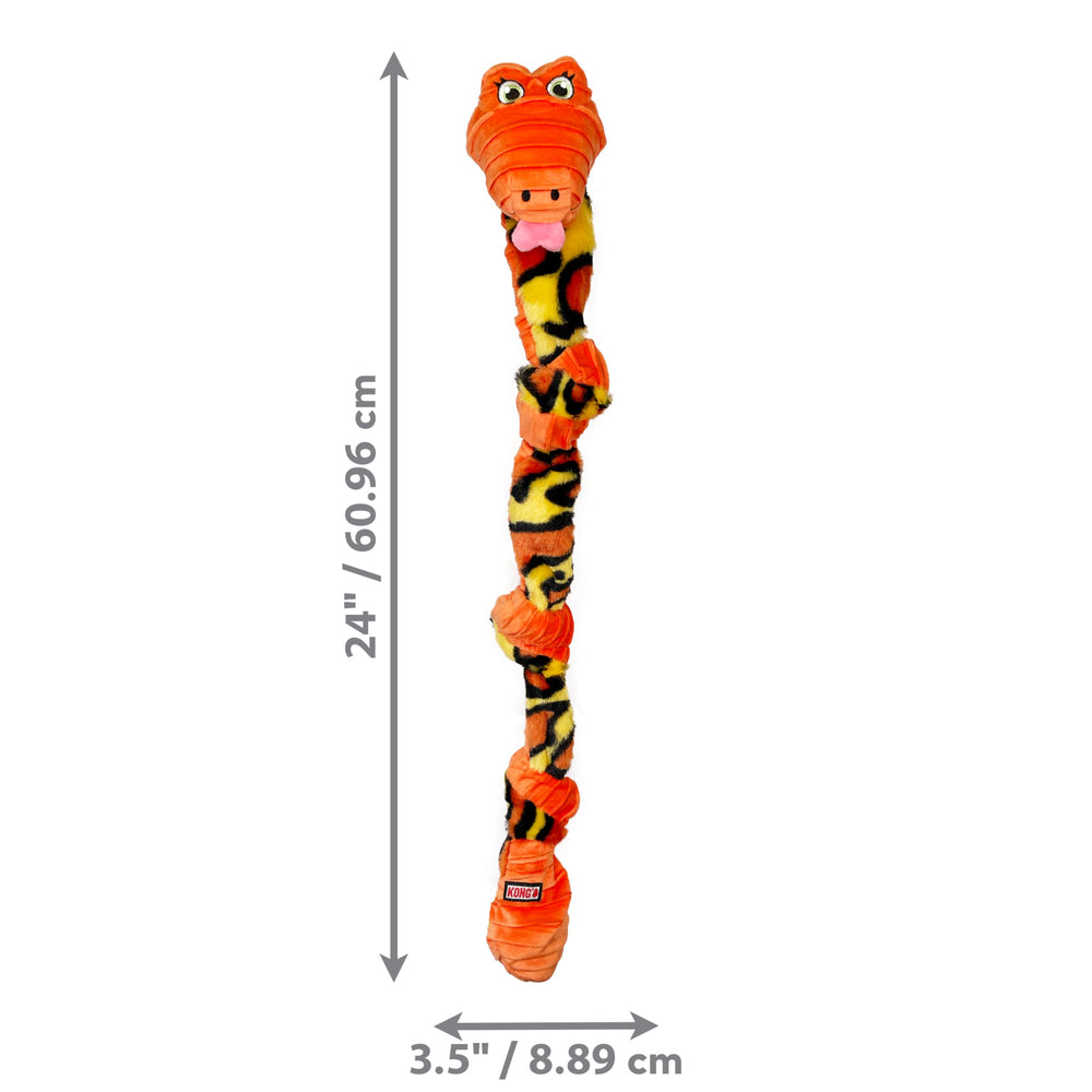 KONG Knots Snake 24po, matière extérieure douce pour le toucher agréable.