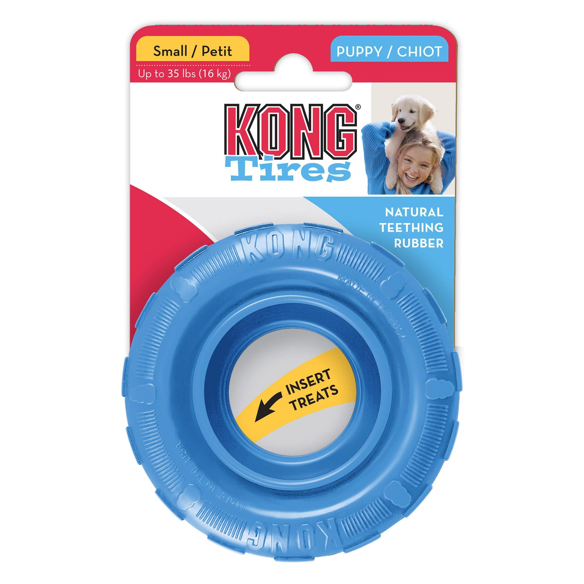 KONG Pneus chiots, entretien simple et durabilité du jouet.