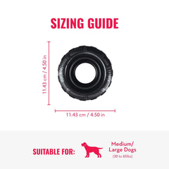 KONG Pneus Extrêmes : taille 4,5 pouces adaptée aux chiens moyens et grands.