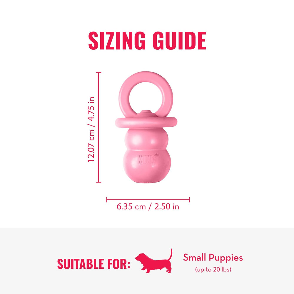KONG Puppy Binkie intérieur creux remplissable prolonge le jeu.
