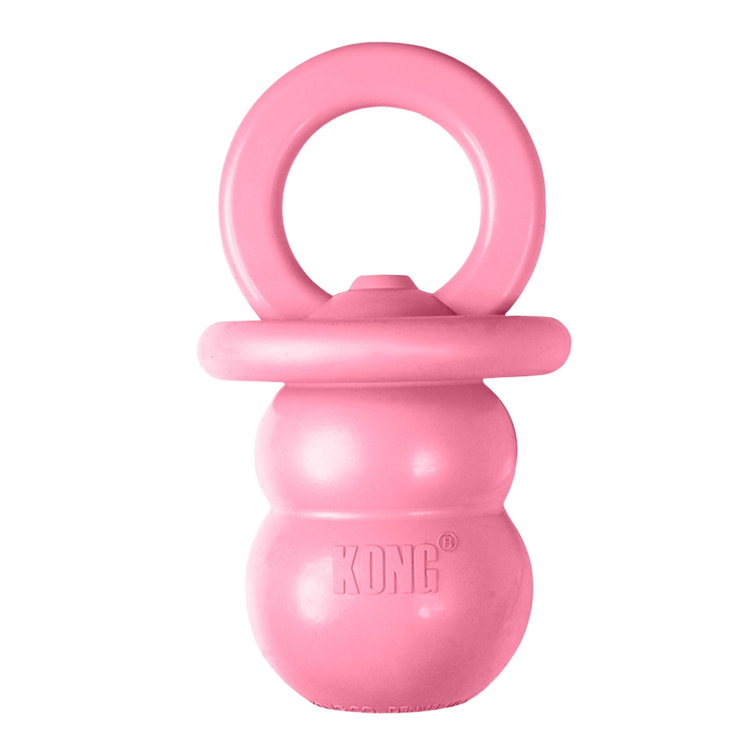 KONG Puppy Binkie rose, jouet pacificateur qui apaise les gencives des chiots.