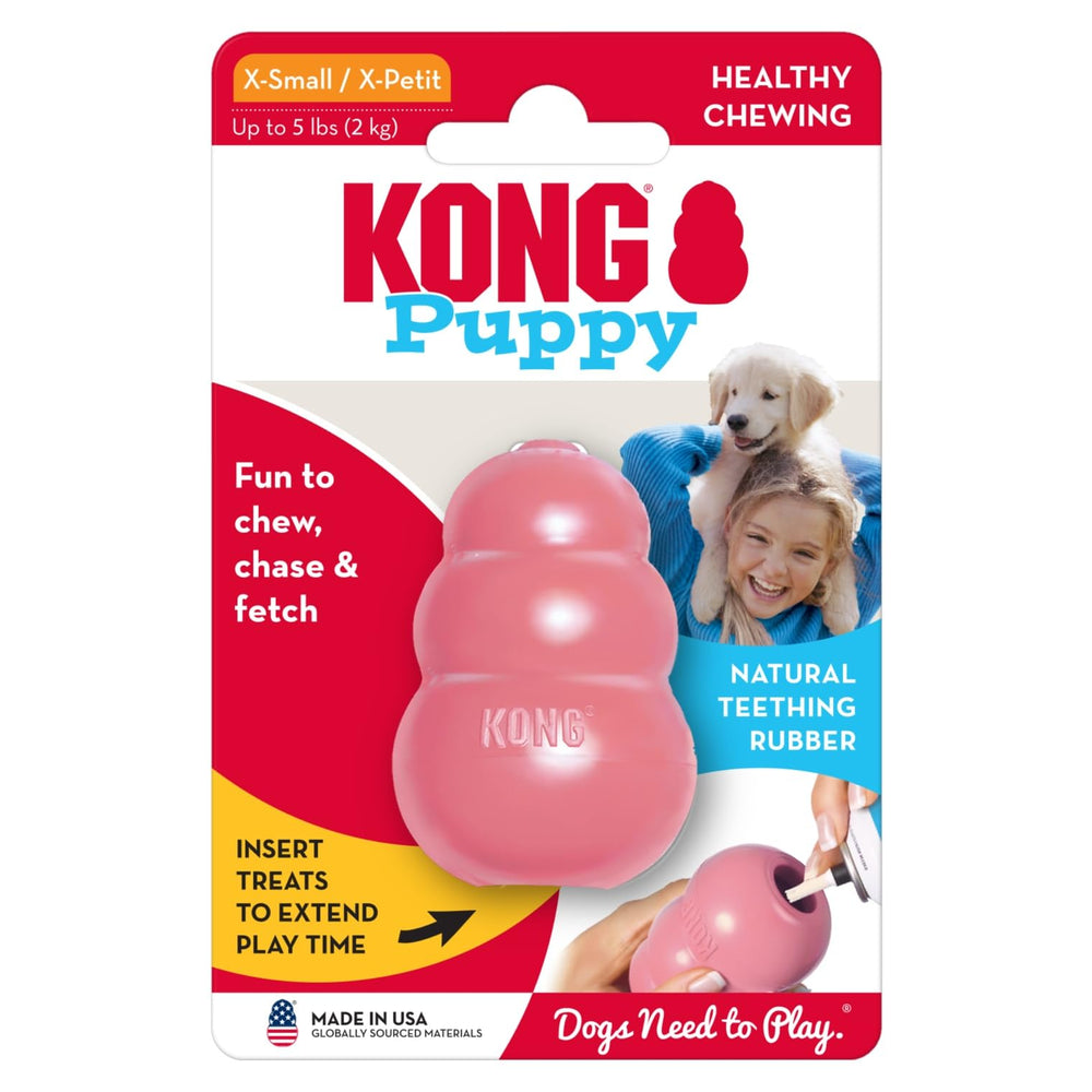 KONG Puppy jouet polyvalent pour dentition et jeux quotidiens.