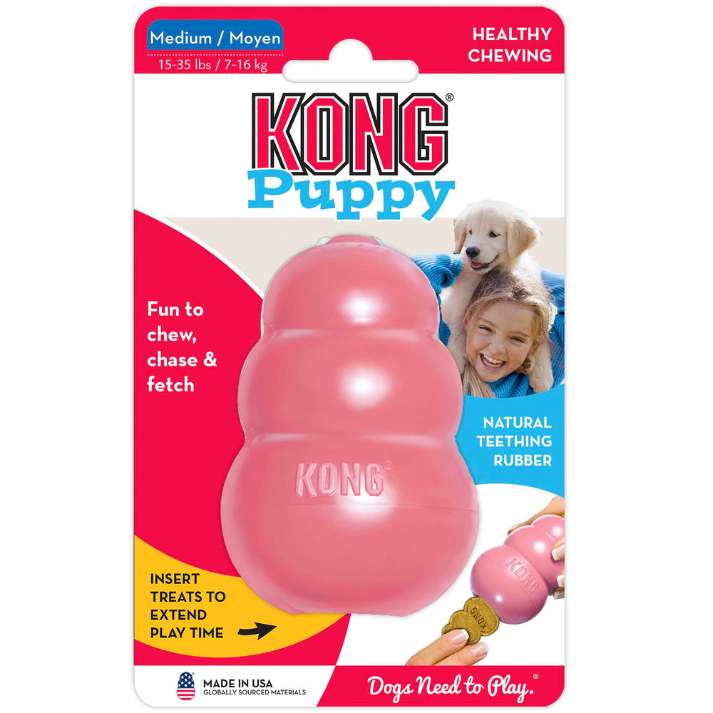 KONG Puppy rose, quotidien idéal pour petits chiots.