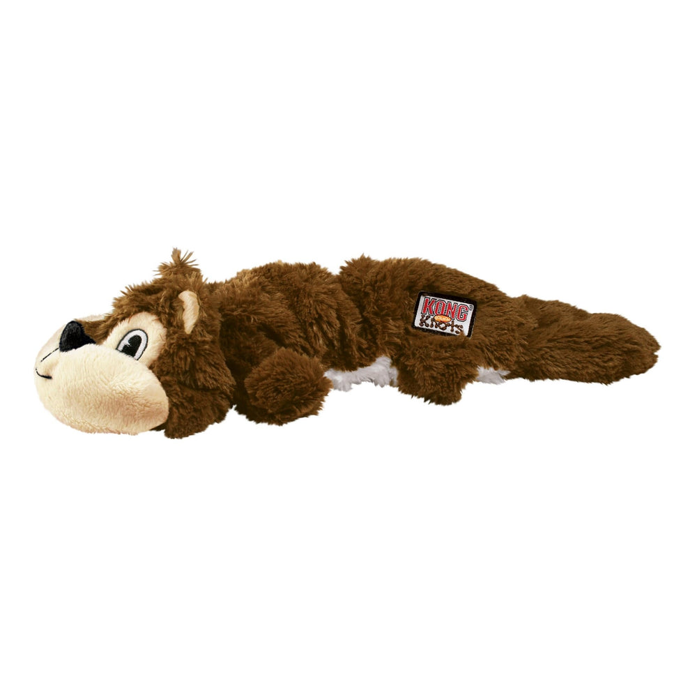 KONG Scrunch Knots Écureuil avec pelage réaliste pour jeu durable.