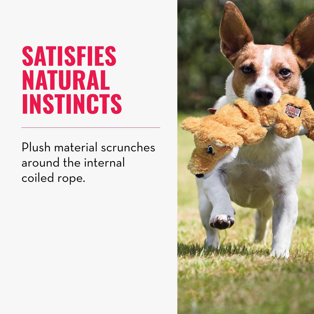 KONG Scrunch Knots Écureuil taille S-M pour chiens moyens.