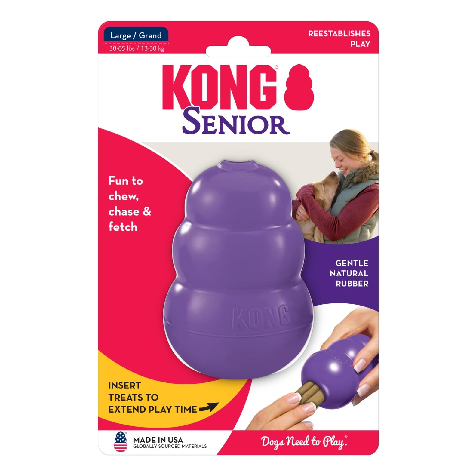 KONG Senior texture confortable et tactile pour sessions calmes.