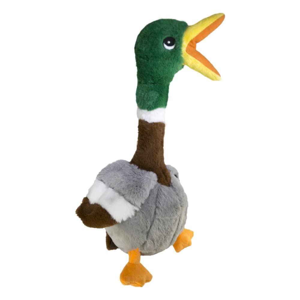 KONG Shakers Honkers Canard — peluche longue idéale pour jeux de tir et câlin