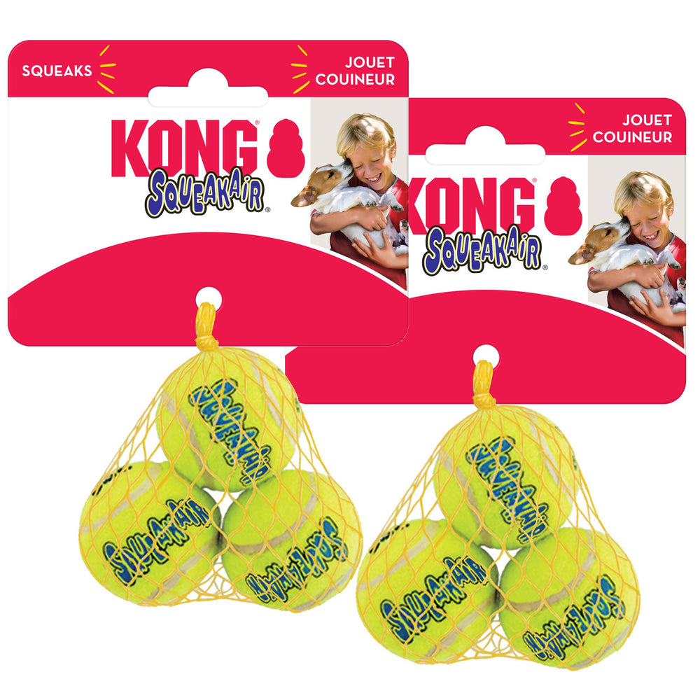 KONG Squeakair: balle tennis premium pour lancer et rapporter, douce sur les dents.
