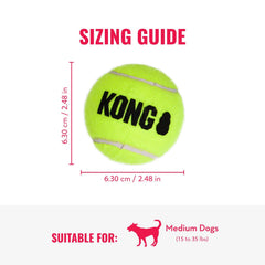 KONG SqueakAir Balls non abrasif, douceur pour les dents.