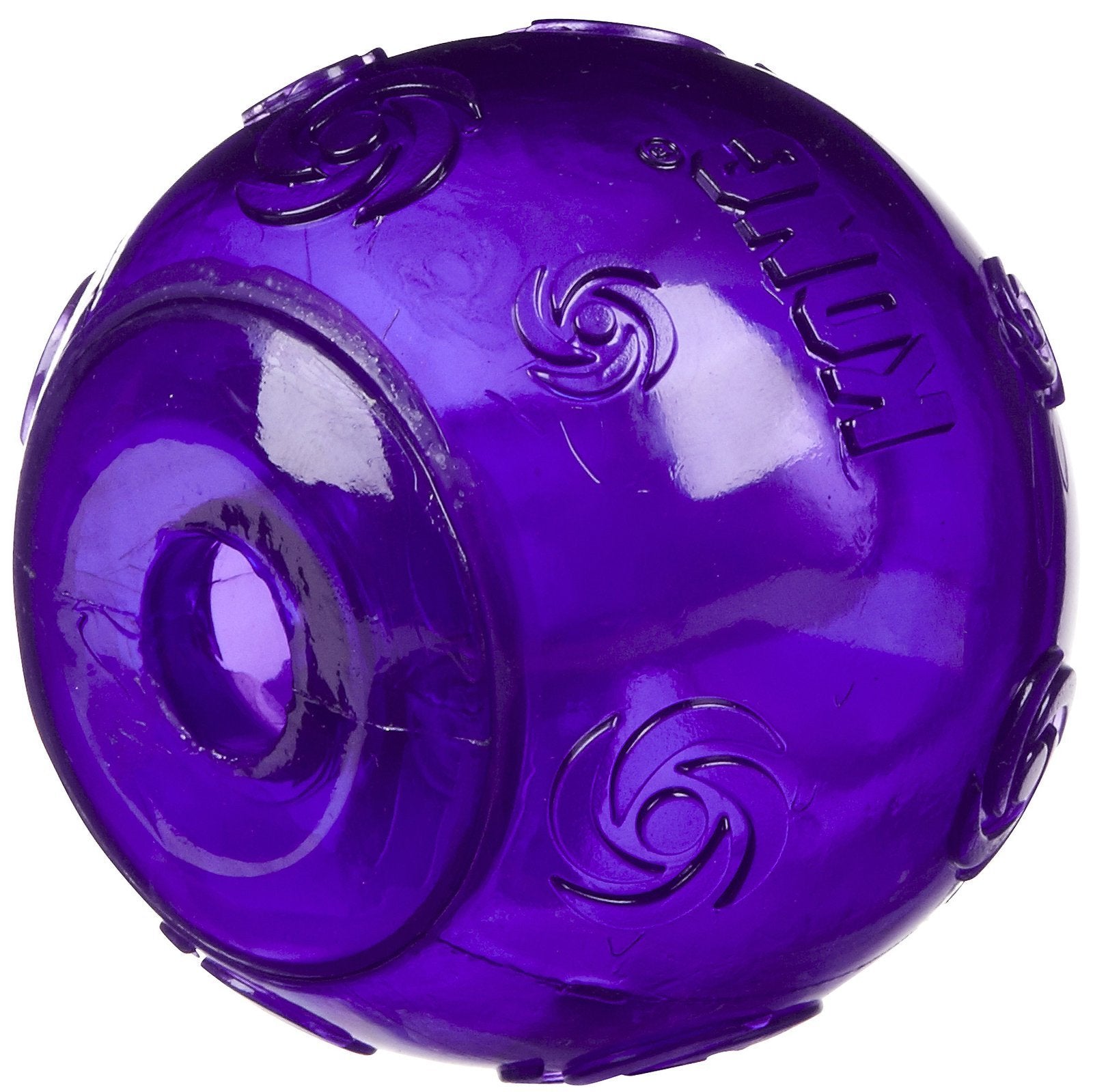 KONG Squeezz Ball en action pour chien de grande taille, stimulation et jeu.