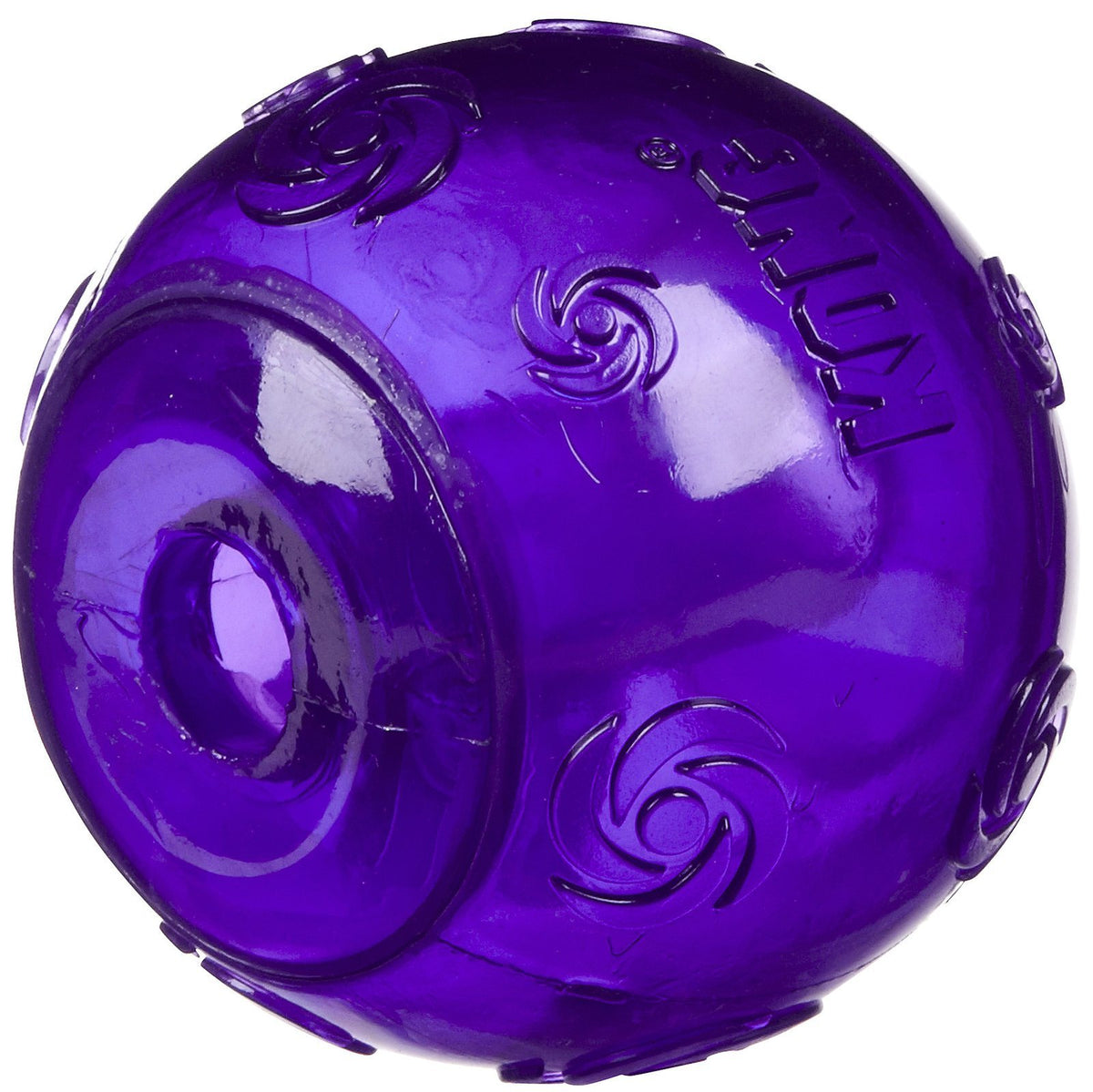 KONG Squeezz Ball en action pour chien de grande taille, stimulation et jeu.