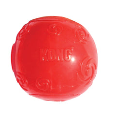 KONG Squeezz Ball XL en émeraude pour stimulation visuelle et jeu.