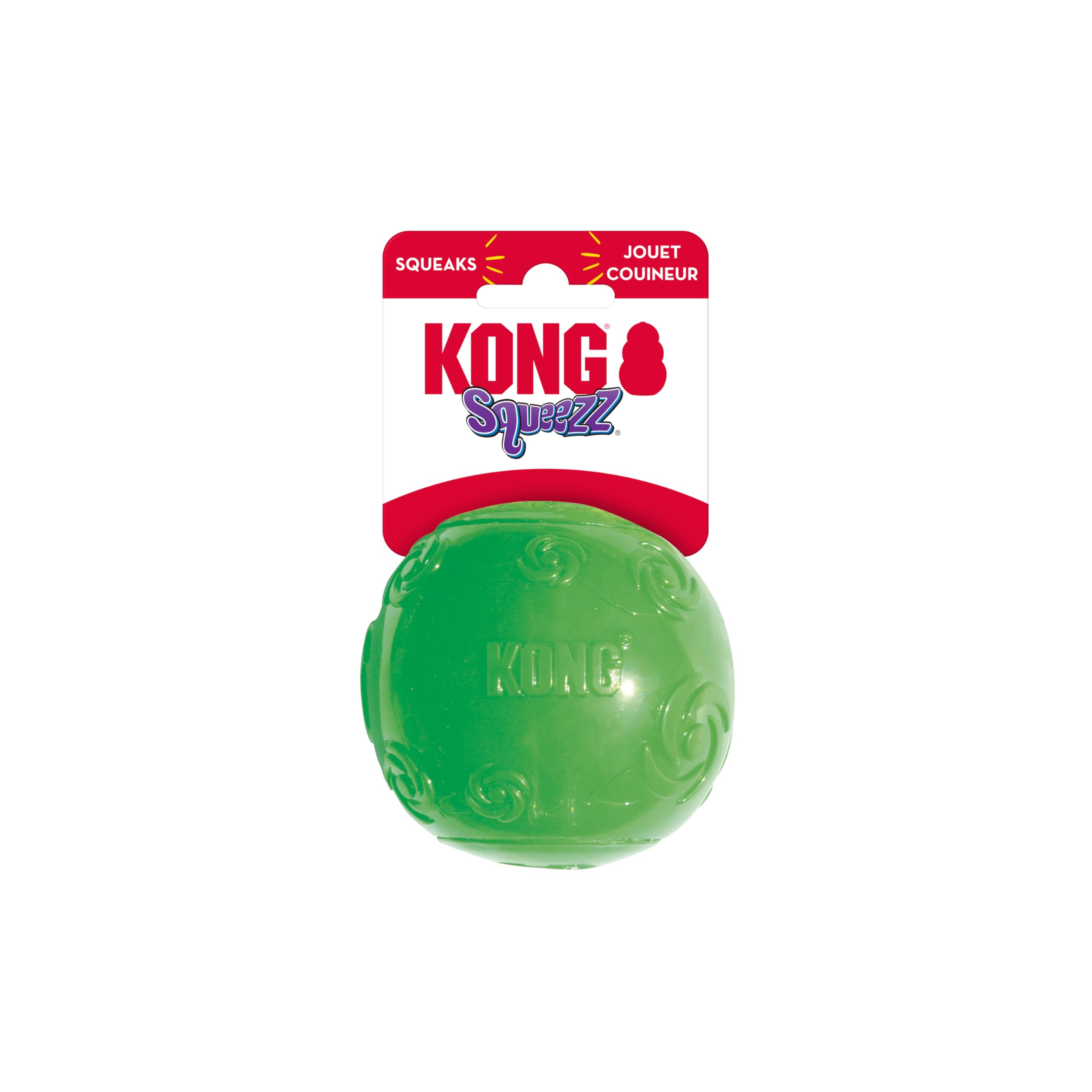 KONG Squeezz Ball XL, jeu de lancer idéal en intérieur et extérieur.