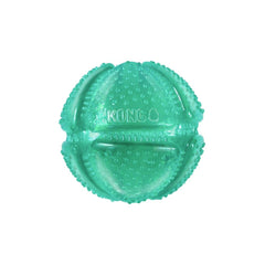 KONG Squeezz balle dentaire flexible pour chiens moyens et grands, favorise la mastication et le nettoyage.
