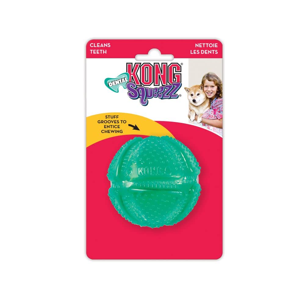 KONG Squeezz grooves dentaires, rainures qui encouragent la mastication pendant le jeu.