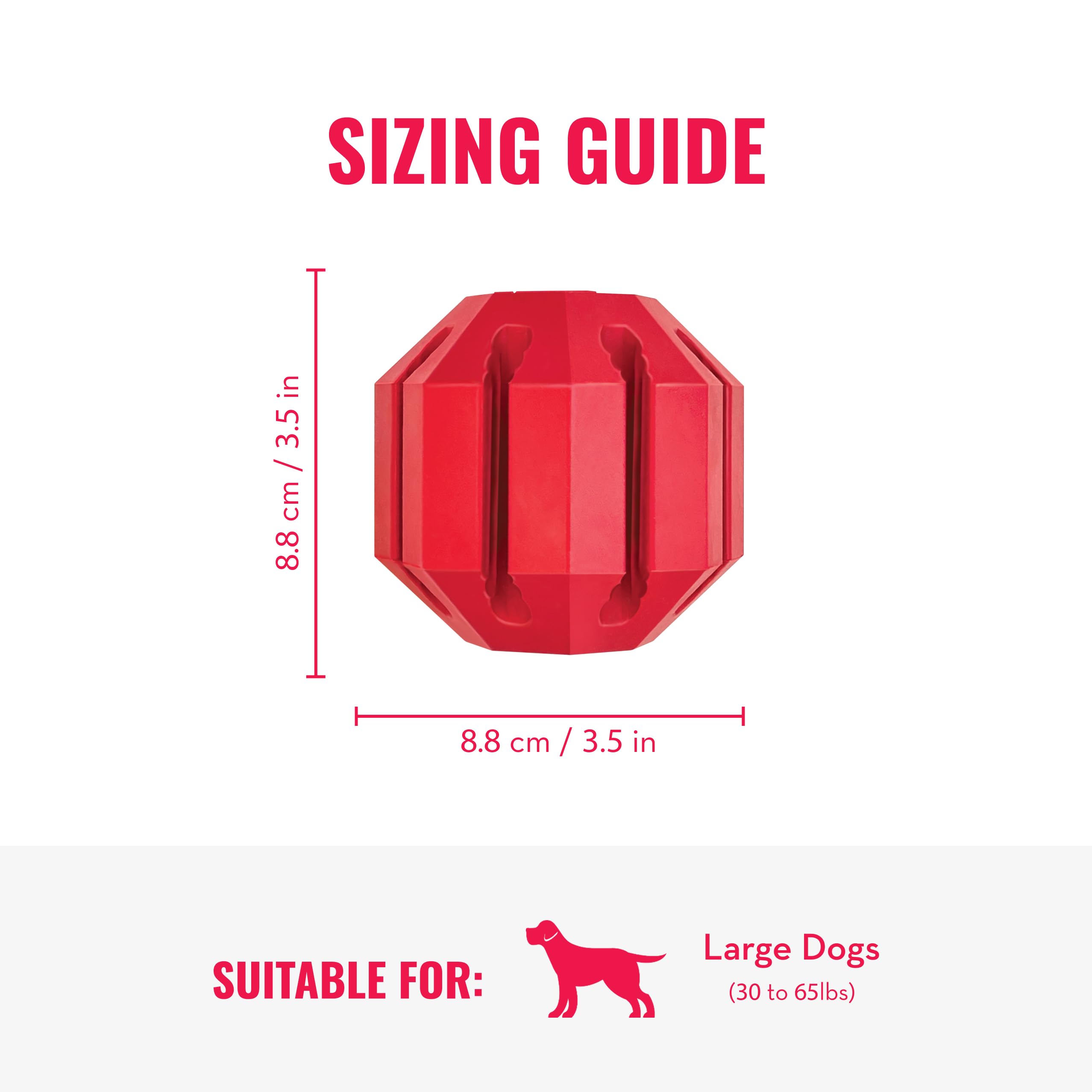KONG Stuff-A-Ball avec dispense-gâteries pour stimuler l’attention et la récompense.