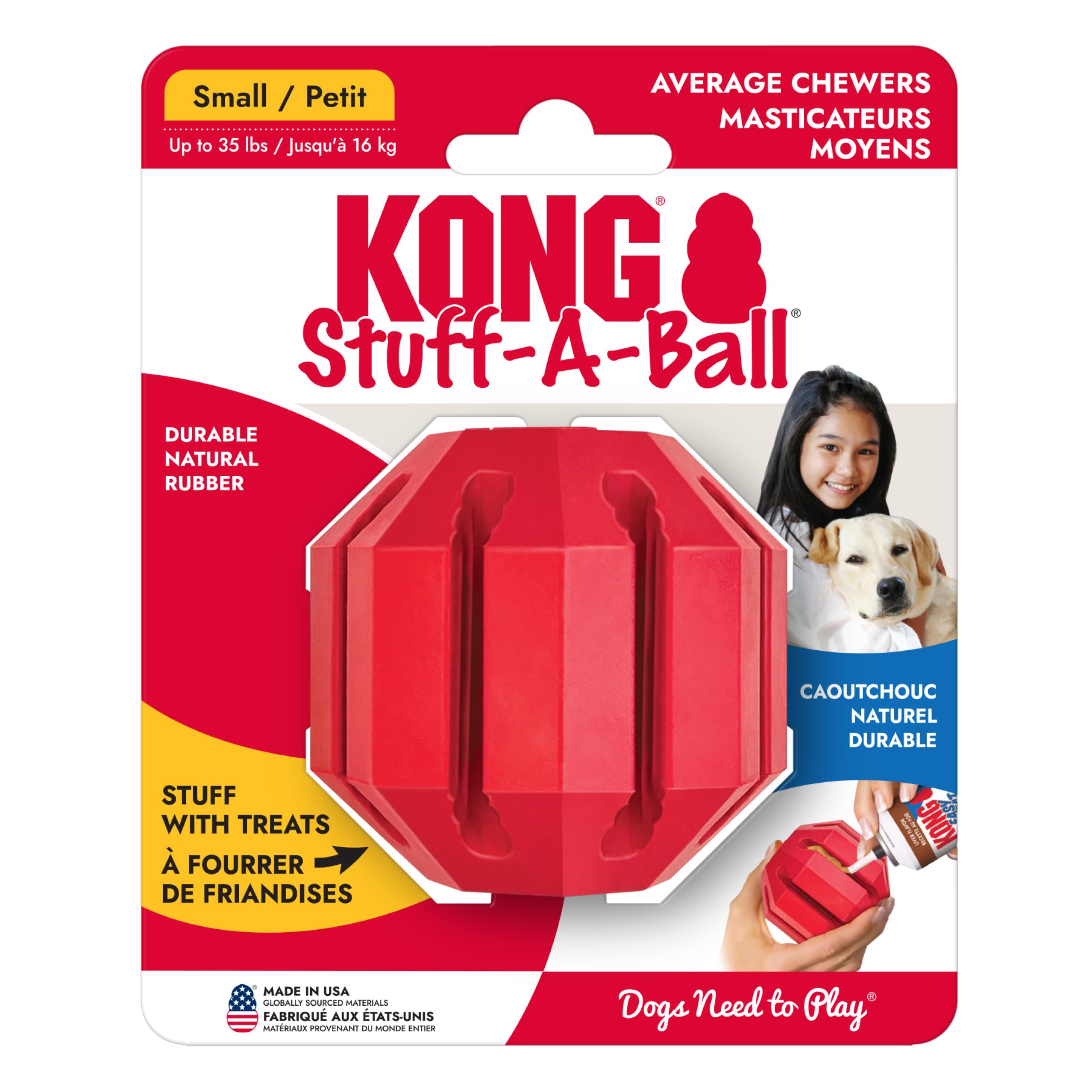 KONG Stuff-A-Ball : sécurité à surveiller pendant le jeu.