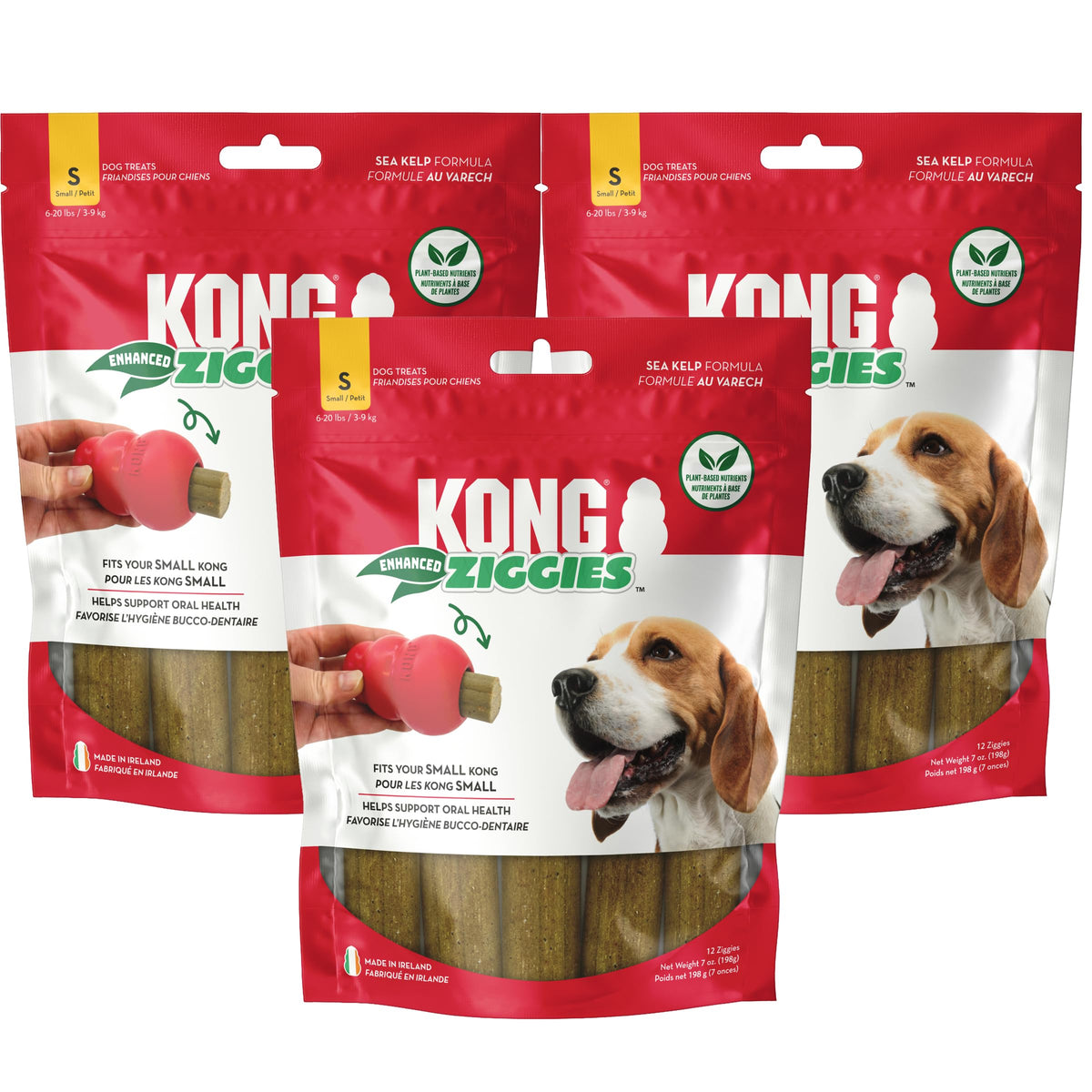 KONG Stuff'n Ziggies emballage pratique pour petits chiens.