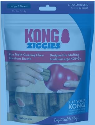 Kong Stuff'N Ziggies pour grand chien, friandise sans gluten, utilisable avec un jouet KONG.